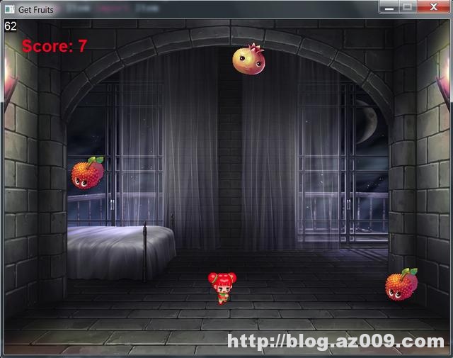 使用Python开发一个超级简单的接水果小游戏，零基础也可以学会