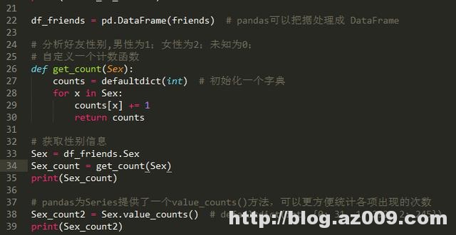 如何利用Python网络爬虫抓取微信好友数量以及微信好友的男女比例